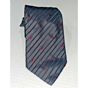 Brioni Striped Tie Silver Hand Made 100% Silk Tie Italy Mens Luxury 3.5 X 58